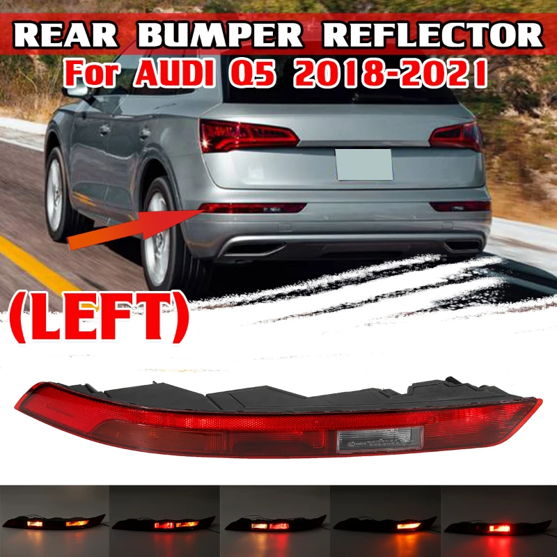 

For Audi Q5 2018-2021 Left Driver Side RED Rear Bumper Brake Light Stop Lamp Car Accessories