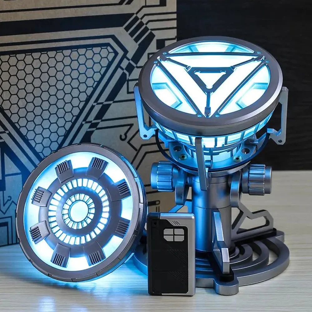 

Marvel MK6 Tony Stark 1:1 iron core Arc Reactor LED lamp chest lamp remote control luminous collection model ornaments