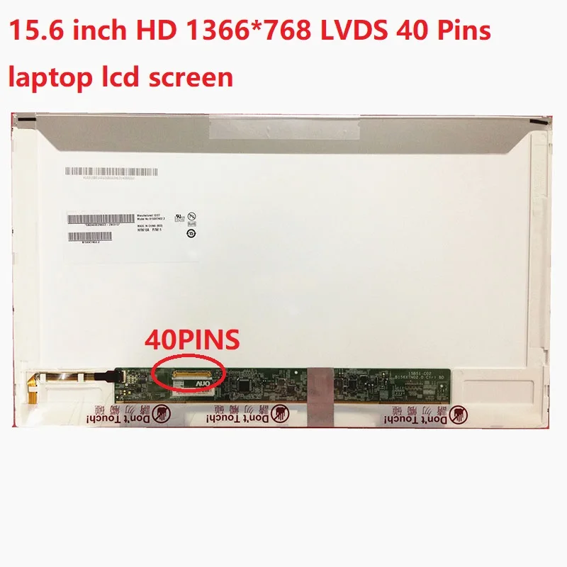 

15.6" 1366X768 40Pin LVDS Laptop LED LCD Screen lp156wh4 tln2 B156XTN02 LP156WH4 for Lenovo B570
