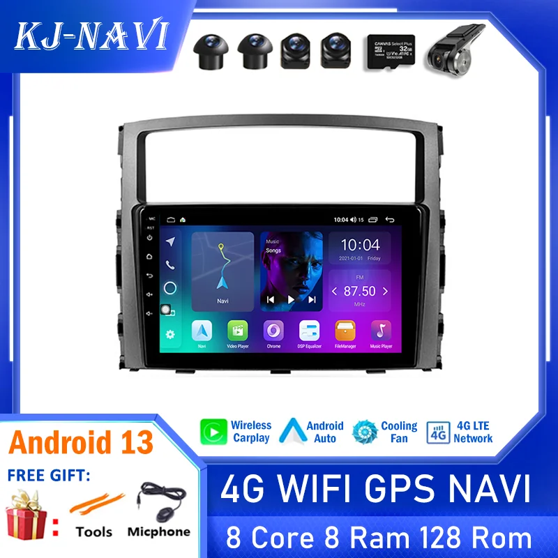 

Для Mitsubishi Pajero 4 V80 V90 2006 - 2014 Android 13 No2 Din Dvd Автомобильный мультимедийный видеоплеер Радио GPS Навигация стерео