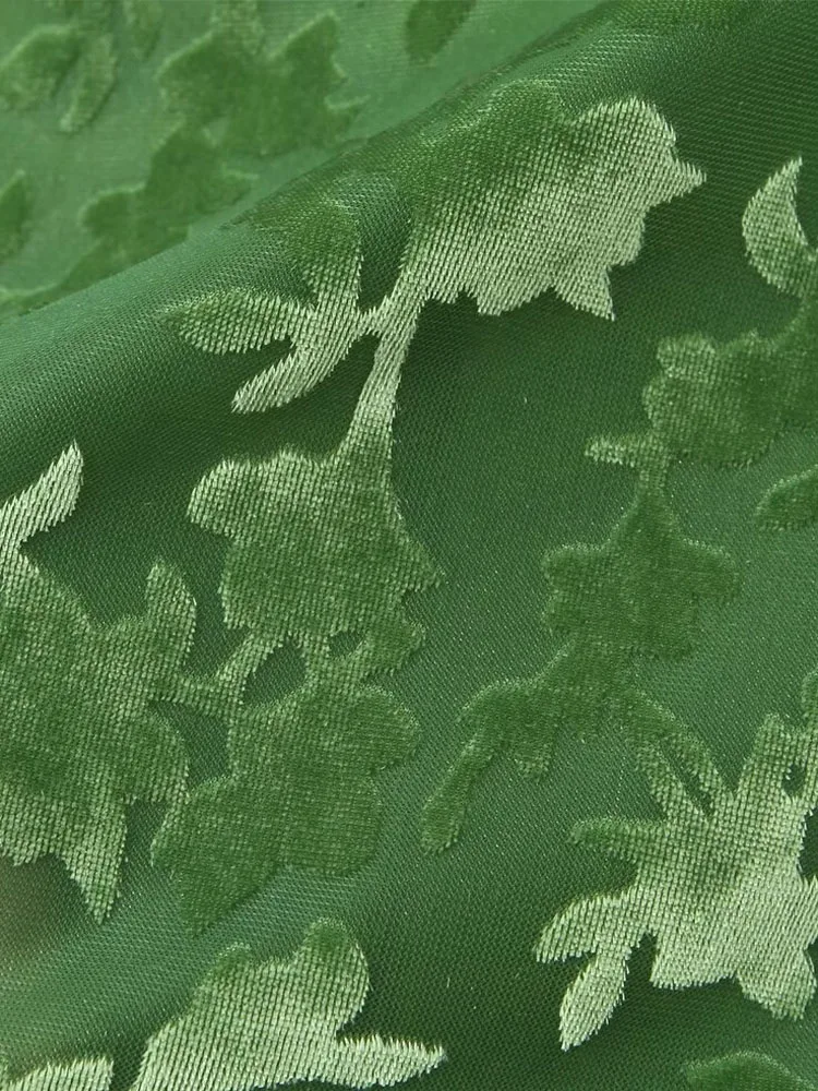 Новинка 2024 французское ретро платье из зеленого бархата в китайском ретро-стиле