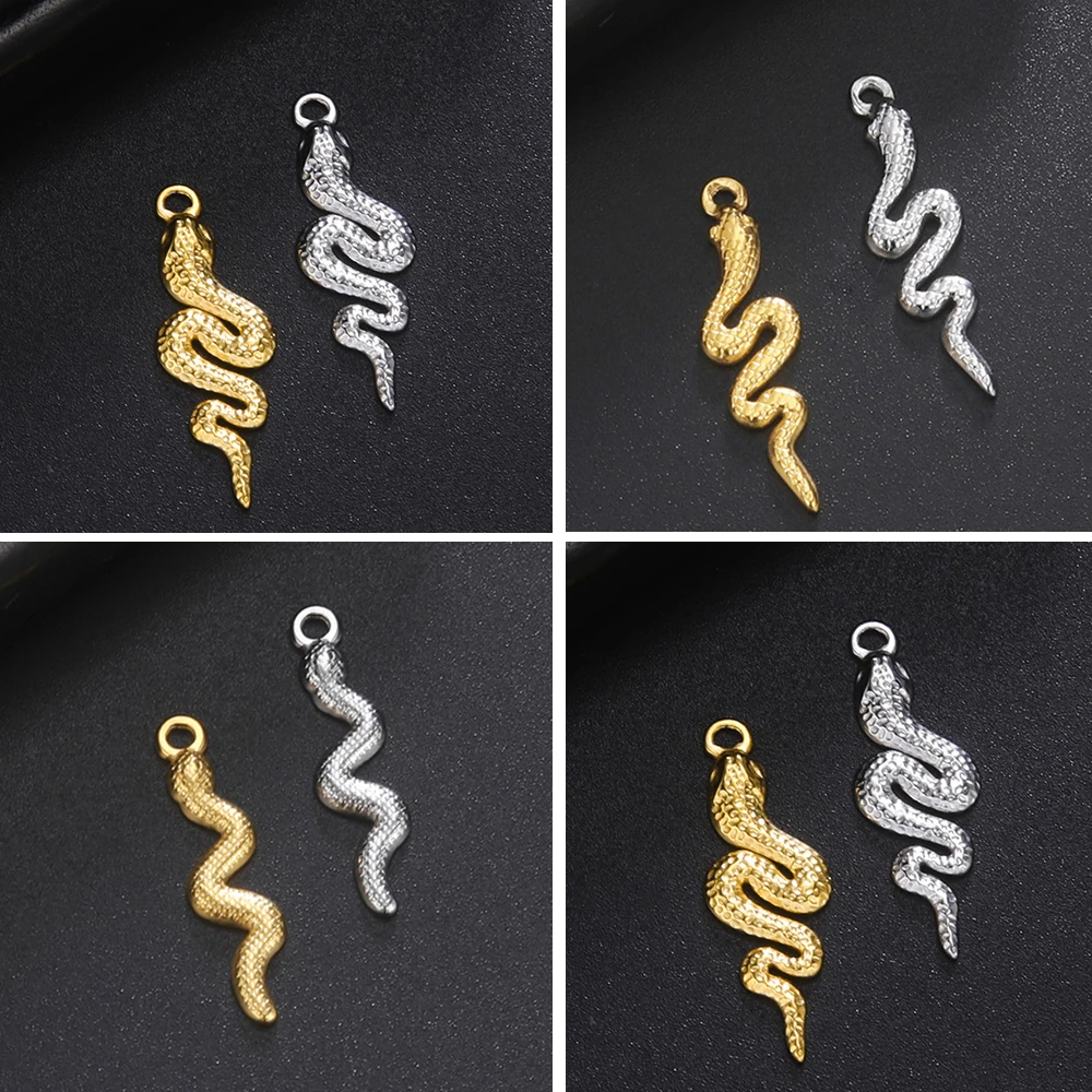 My Shape 5 pcs Небольшие подвески в виде змеи для браслета ожерелья ножные браслеты из