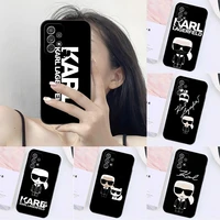lagerfeld brand designer karls phone case shell fundas for samsung galaxy note 10 plus lite 9 8 20 j5 j7 2016 j6 j4 macia cover