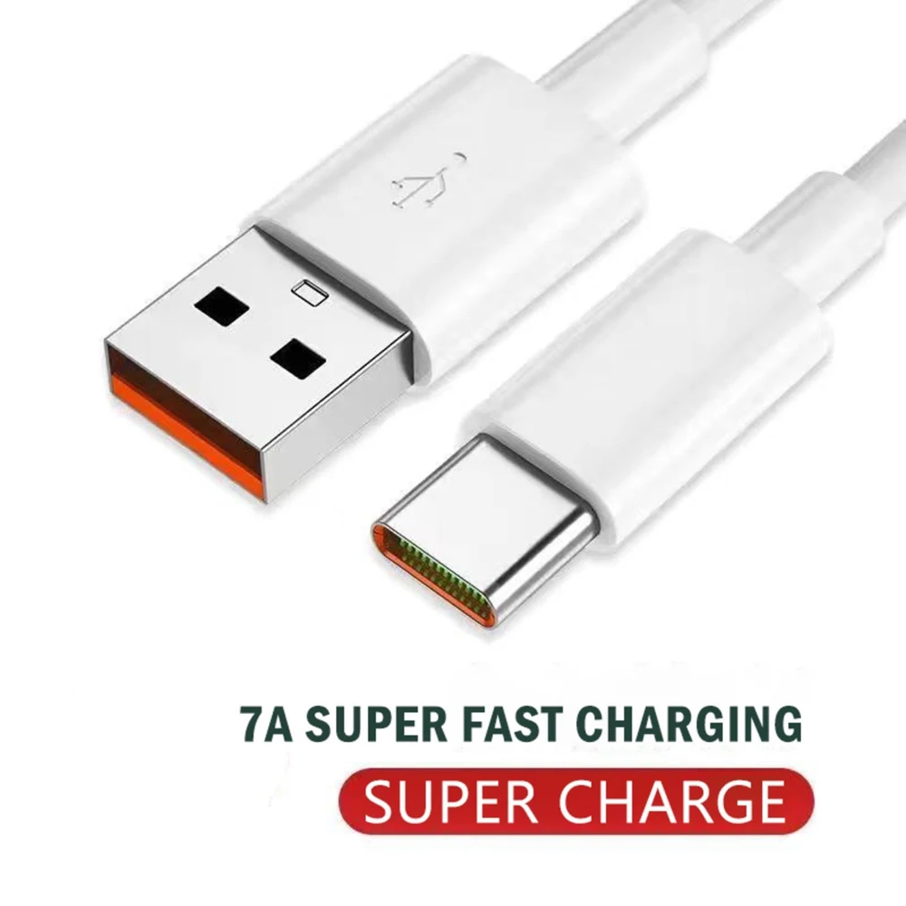 7A 100 Вт Тип C супер-быстрый зарядный кабель USB для быстрой зарядки данных Huawei P50 Mate 40