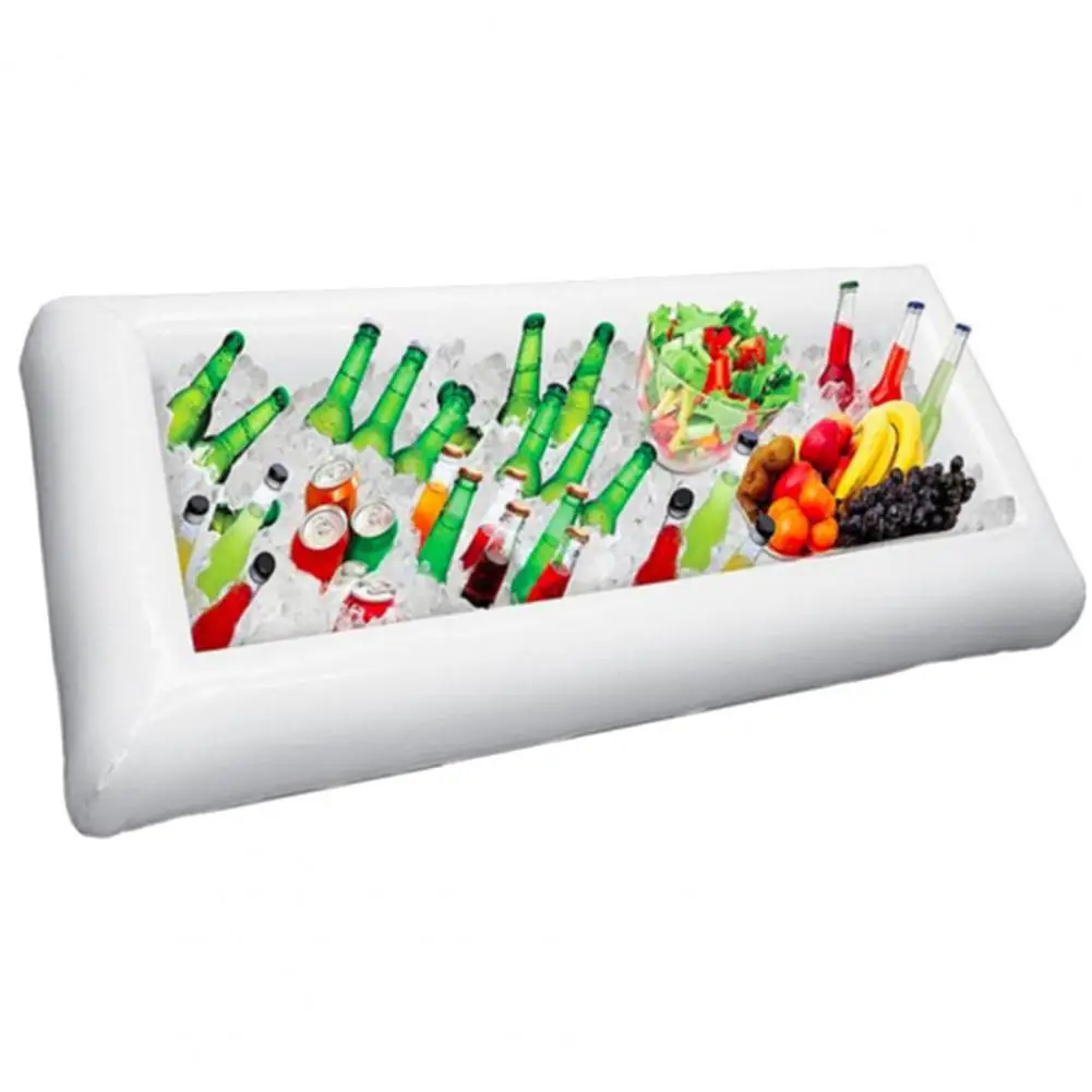 

PVC Practical Outdoor Indoor Inflatable Ice Serving Buffet Bar White Inflatable Drink Bar Foldable for Hot Tub
