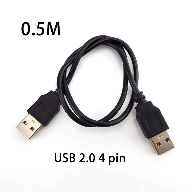 

Double USB 2.0 Type A Male to Male Computer Extension Cable Adapter Connector Extender Cord High Speed Transfer Data Sync Line