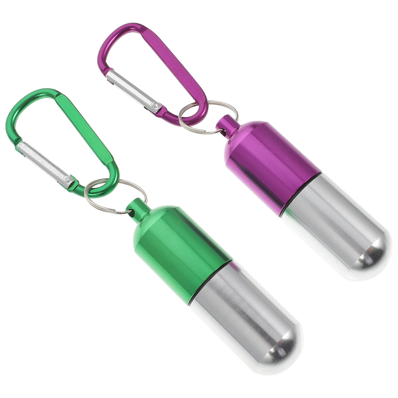 

2pcs Aluminium Alloy Pills Bottles Mini Pills Case Portable Pills Cases Outdoor Pills Holder Small Storage Bottles for Outdoor