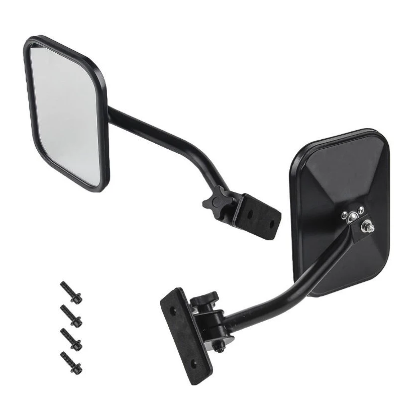 

Doors Off Mirrors For Jeep Wrangler Tj, Jk, Lj Quick Release Side Mirrors Black 2Pack