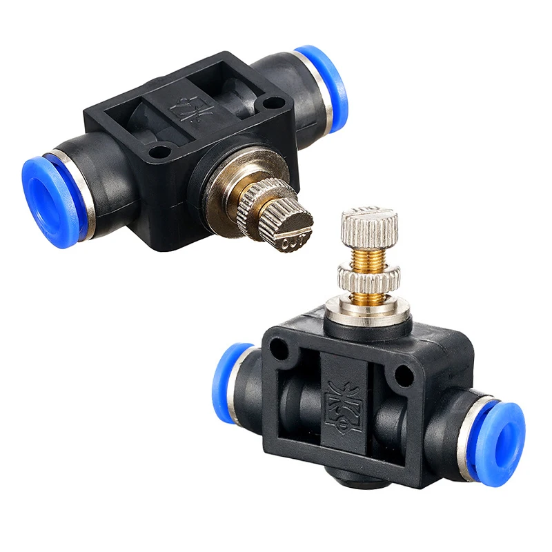 

2023 Od 4mm 6mm 8mm 10mm 12mm Pneumatic Connector Airflow Regulator Hair Hose Tube Gas Flow Adjust Valve Connectors Fitting