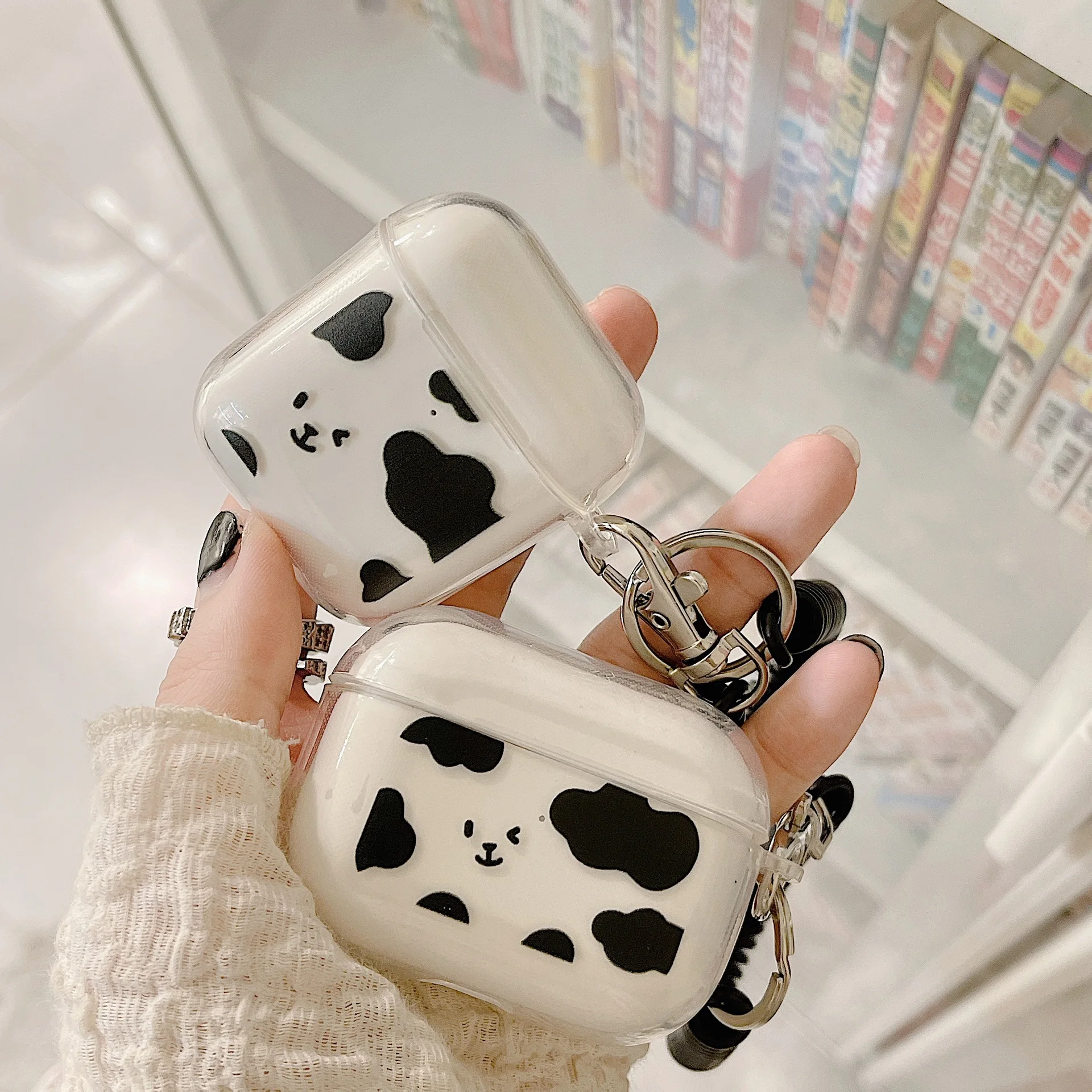

Case For AirPods Pro 3 2 1 Case Silicone Cover Sweet Retro smile cow print puppy Cute Earphone Cases For Apple Airpods 2 3 cover