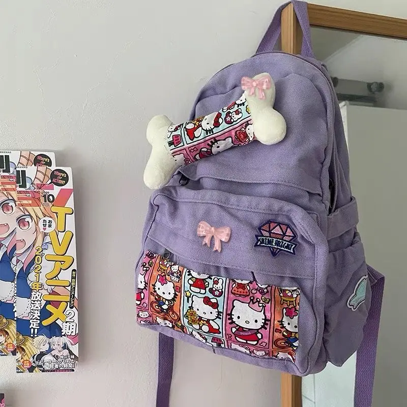 

Hello Kitty Bags Backpacks Mochilas Y2k Mochila Infantil Escolar Shoulder Bags for Girls Kawaii Cute Backpack Stitch Schoolbag