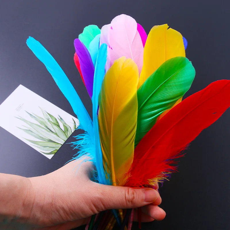 

Color washed nest collar feather goose feather toddler educational early education DIY handmade crafts decoration materials