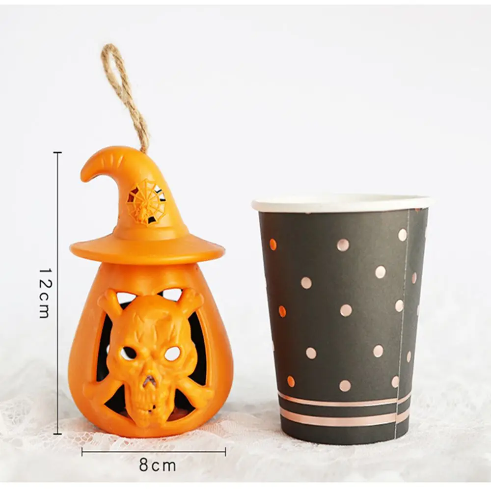 Хэллоуин лампа в виде тыквы портативные Ужасы Скелет свечи светодиодсветильник