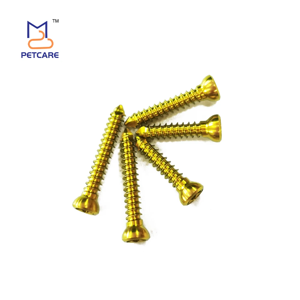 

2.4mm Self-tapping Titanium Cortical Screws Pets Veterinaria Orthopedic Surgical Implants Veterinary Equipments Dog Accessories