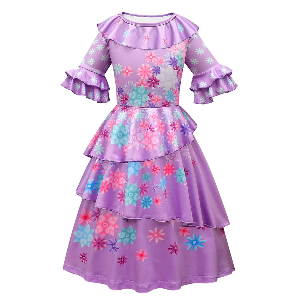 

Kids Girls Mirabel Isabela Cosplay Dress Costume Outfits Halloween Carnival Suit