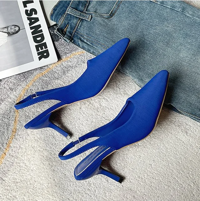 Женские туфли-лодочки без застежки с острым носком | Сандалии