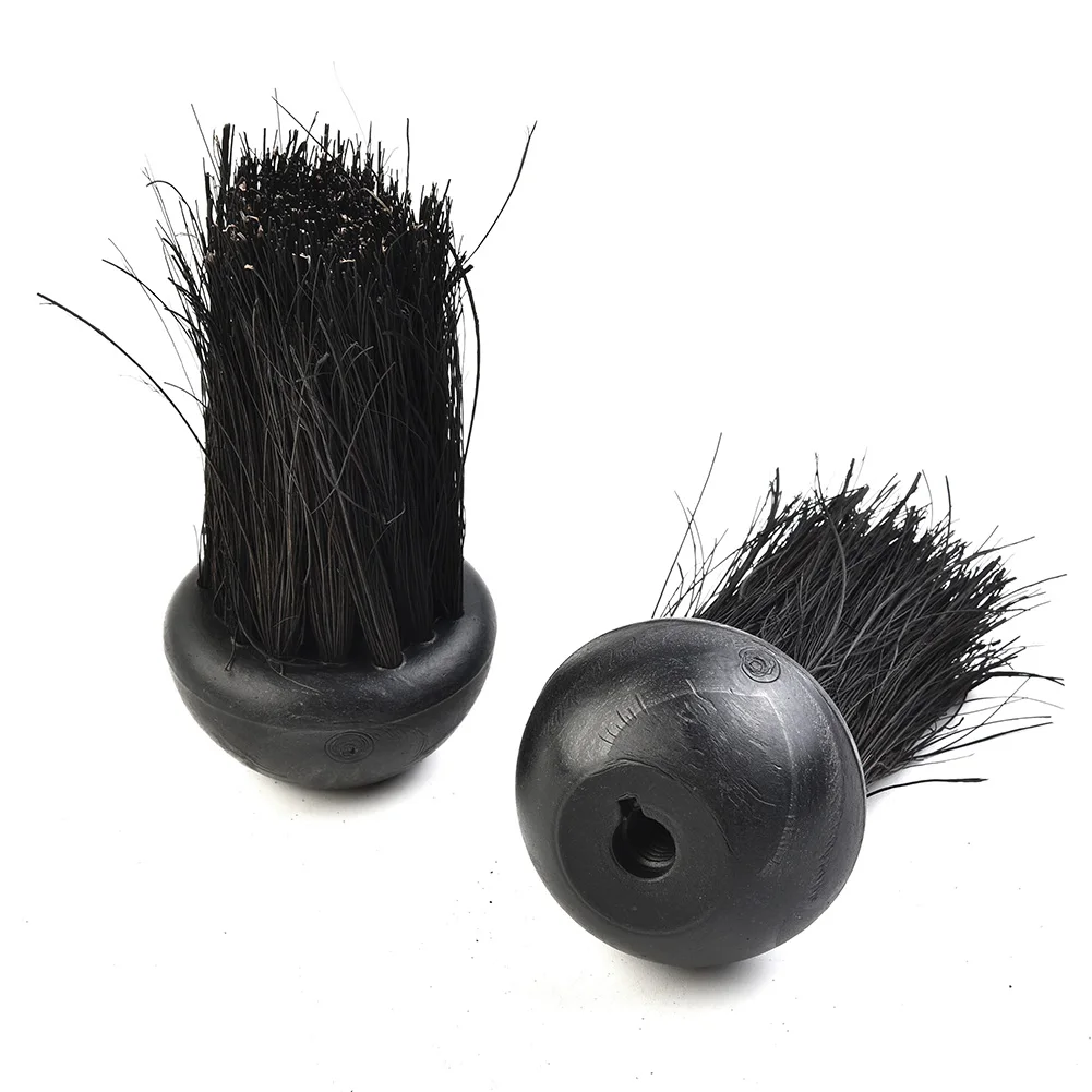 

2PC Replacement Round Companion Set Hearth Fireplace Brush Head Refills Fix 8mm Holes And 10mm Stoves Accessories