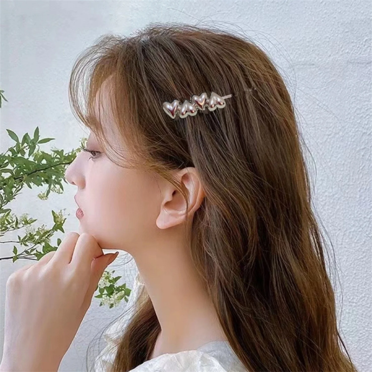

Love Heart Metal Hair Clips For Women Fashion Simple Silver Color Hairpins Girls Vintage Hair Accessories Hairgrips Jewelry 2023