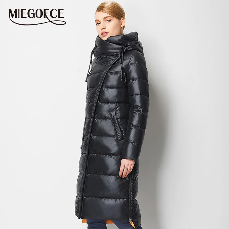 

MIEGOFCE 2021 Fashionable Coat Jacket Women's Hooded Warm Parkas Bio Fluff Parka Coat Hight Quality Female New Winter Collection