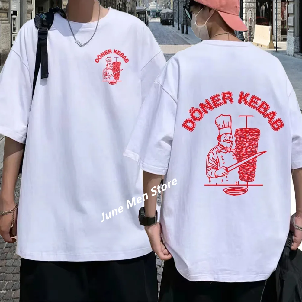 Мужская Футболка С Рисунком Doner Kebab Хлопковый Летний Повседневный Топ Унисекс