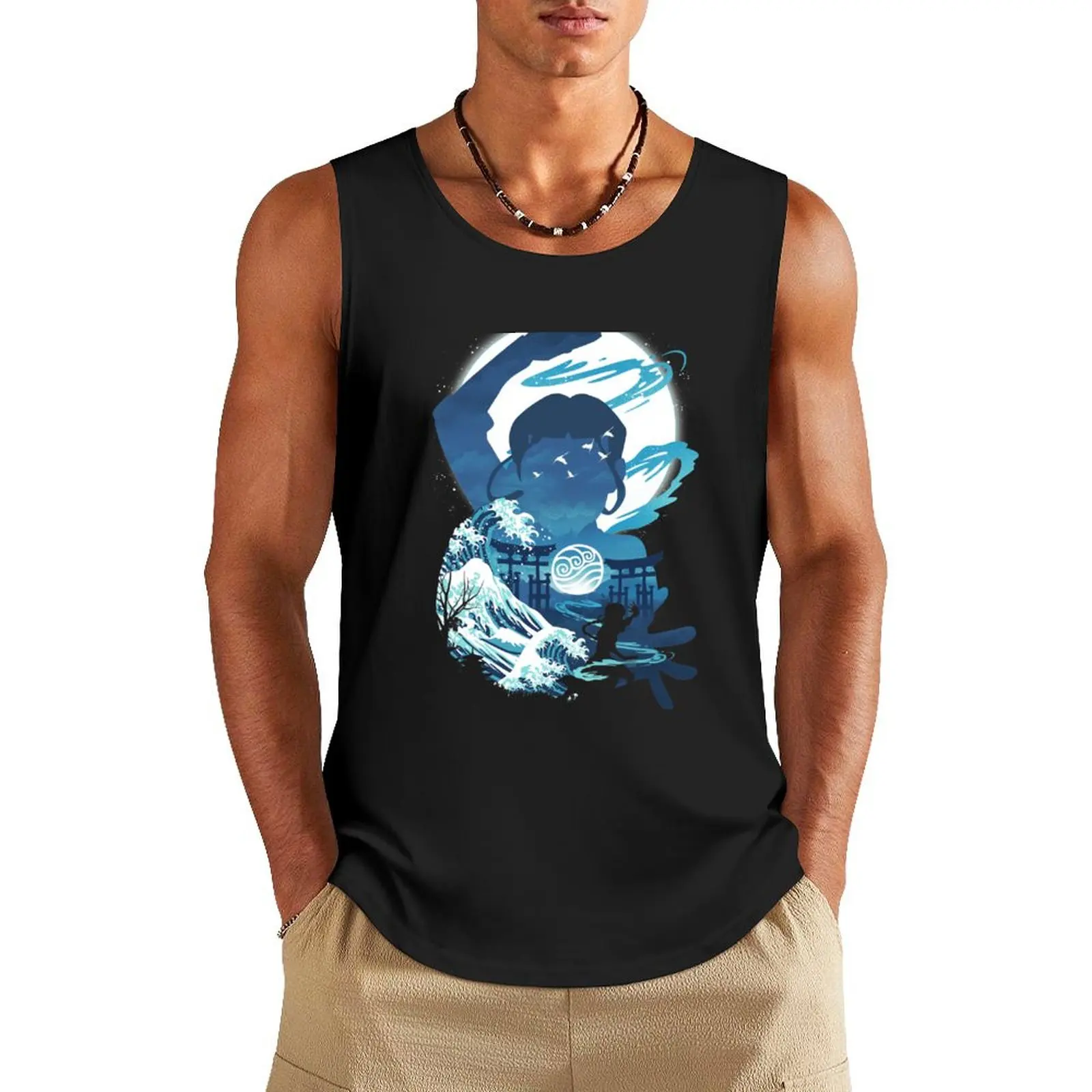 Waterbender Landscape Хлопковая майка мужская