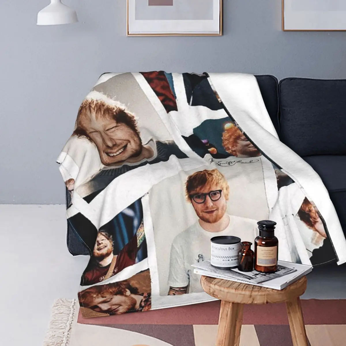 

Ed Sheeran Singer Blankets Flannel All Season Multifunction Lightweight Throw Blanket for Home Office Rug Piece