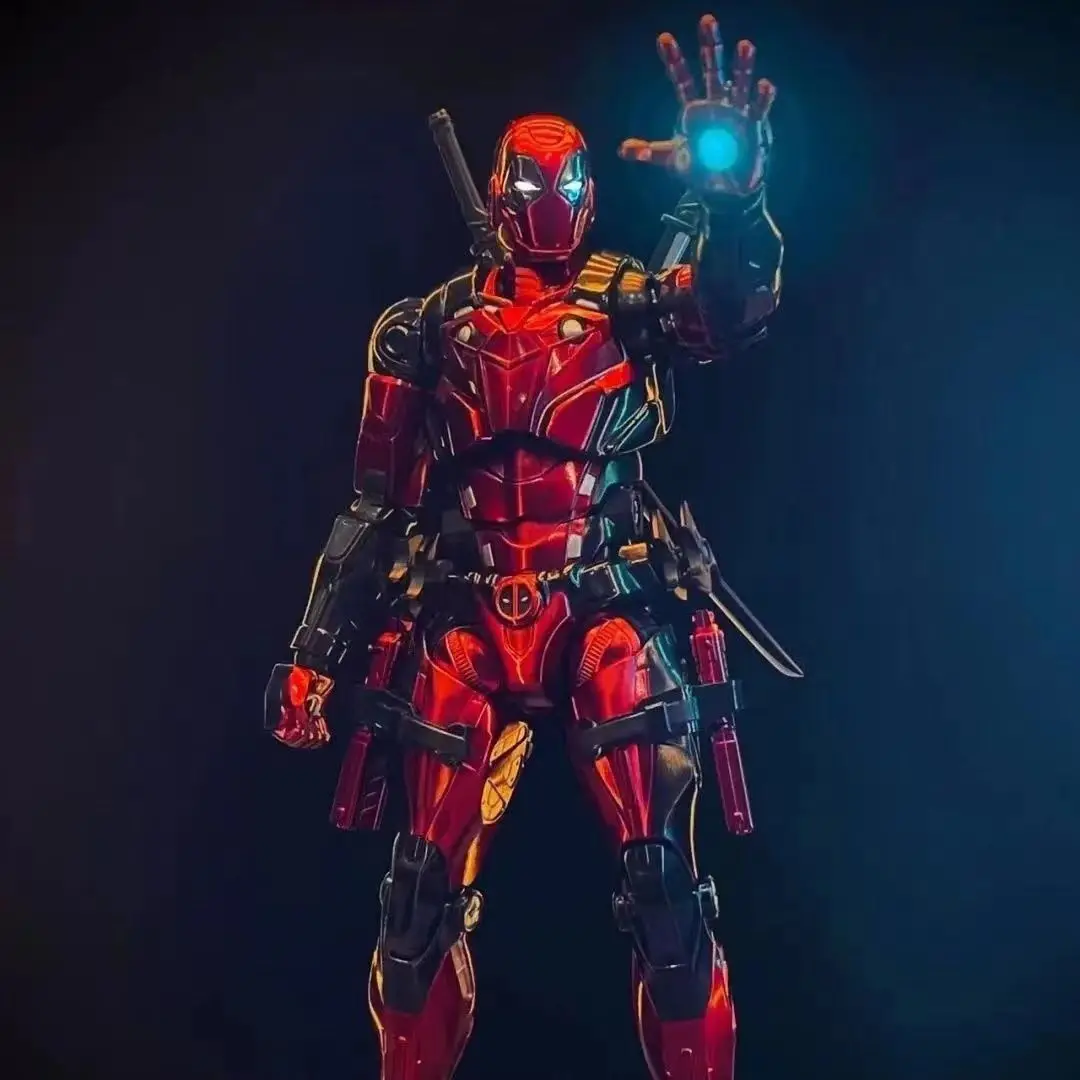 Фото Высококачественная фигурка Marvel Avengers Deadpool, новая, в оригинальной упаковке, полноразмерная кукла, настольное украшение, модель-игрушка, подарок на день рождения для мальчика №2