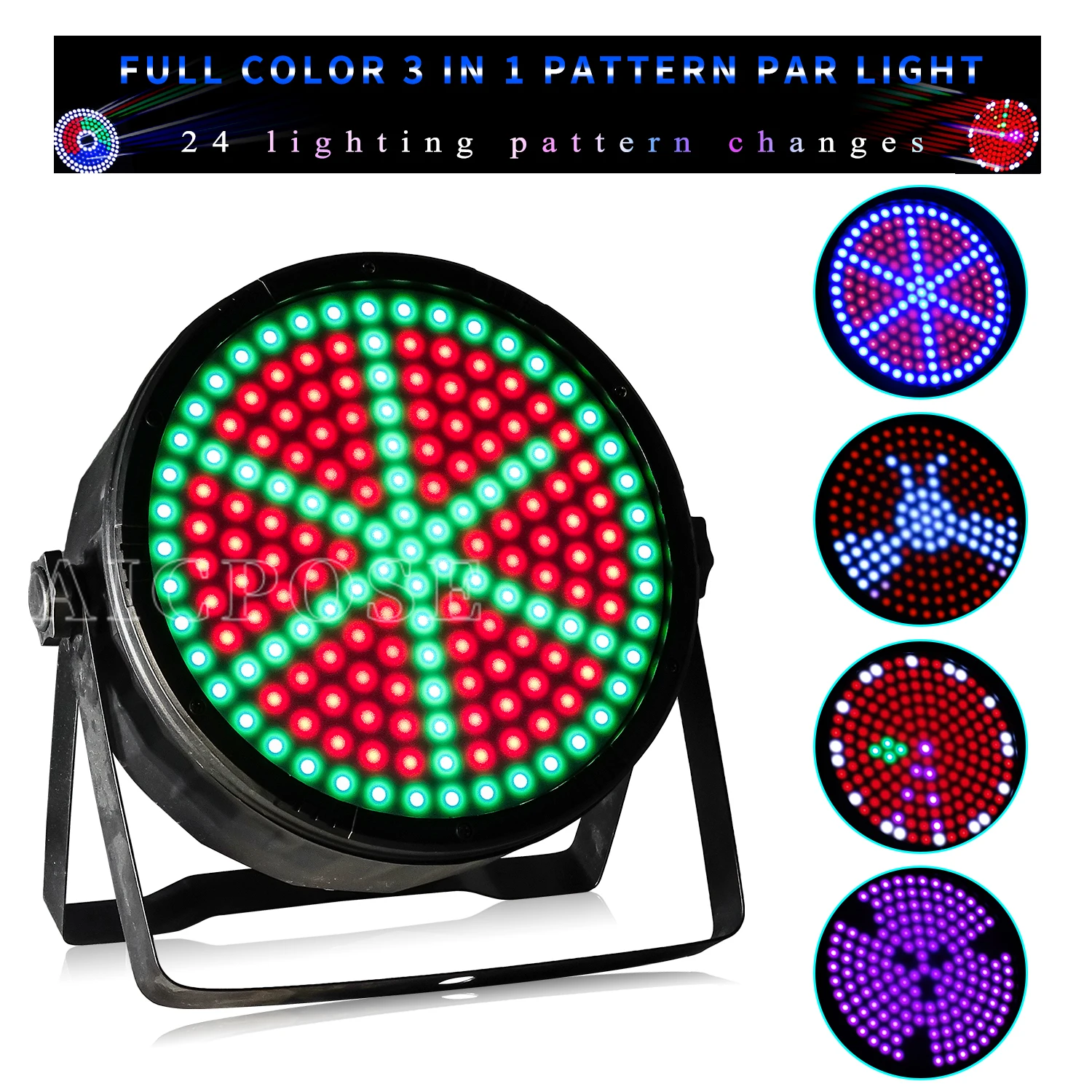 Stage Lighting 169 Pieces RGB 3 in 1 Par Light 10/507CH with Point Control Unlimited Color Mixing Suitable for Bar DJ Disco