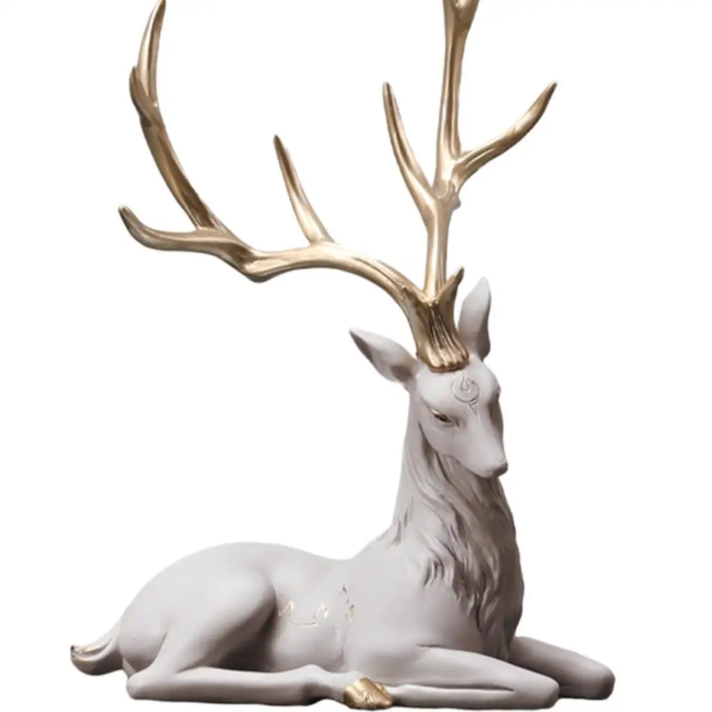 

Deer Decoration Collectible Home Office Reindeer Ornaments Standing
