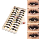 Новинка 10 пар норковые накладные ресницы толстые сценические драматические мягкие Объемные Накладные ресницы для макияжа многоразовые магнитные ресницы