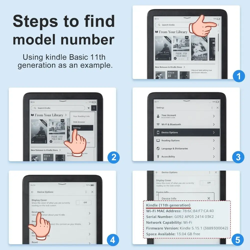 6 8-дюймовый новый блестящий чехол для электронного чтения противоударная