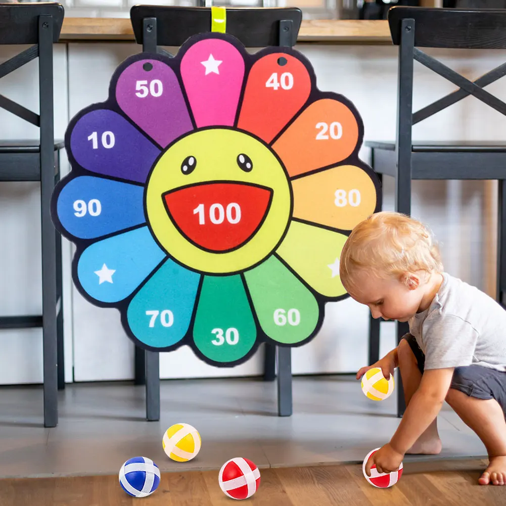 

Мультяшная доска дротика, Интерактивная безопасная игрушка с крючком, обучающие игры, координация глаз рук, удобная для детей, праздничный ...