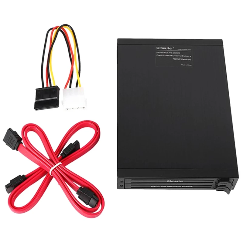 

He-2005 Dual 2.5 Inch Sata Hdd Internal Enclosure Hard Drive Case Internal Mobile Rack Black