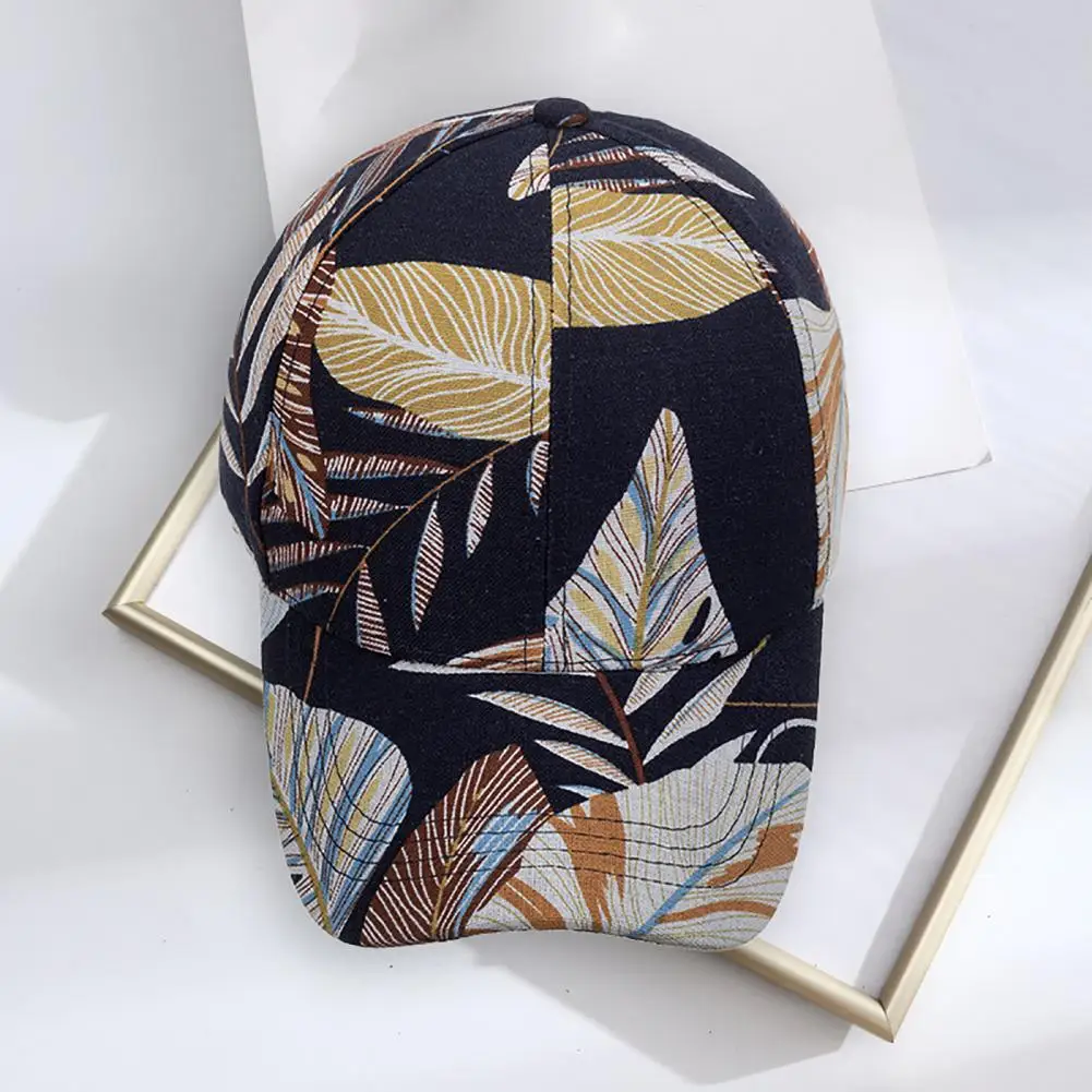 

Anti-UV Breathable Leaf Print Unisex Style Outdoor Sun Hat for Outdoor