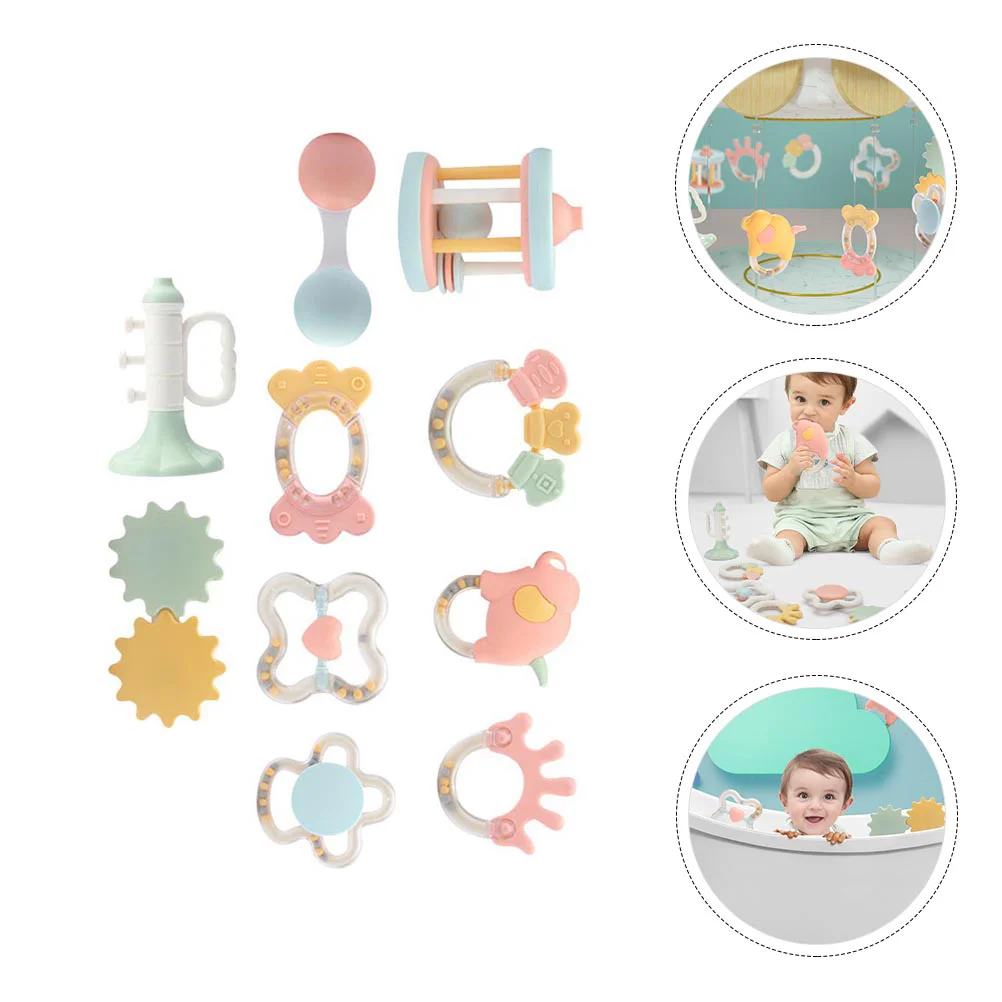 

1 Set Baby Rattle Teether Cartoon Plastic Grab Shaking Educational