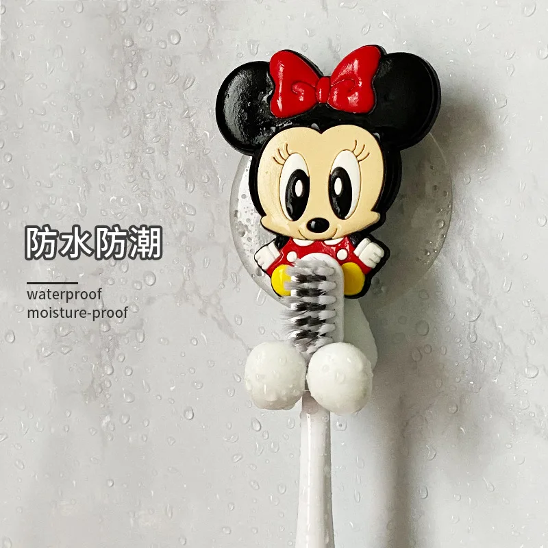 

Disney Kids Toothbrush Holder Mickey Mouse Stitch Minnie Mouse Anime Figure Cartoon Wall Mounted Shelf Kitchen Bathroom Toys