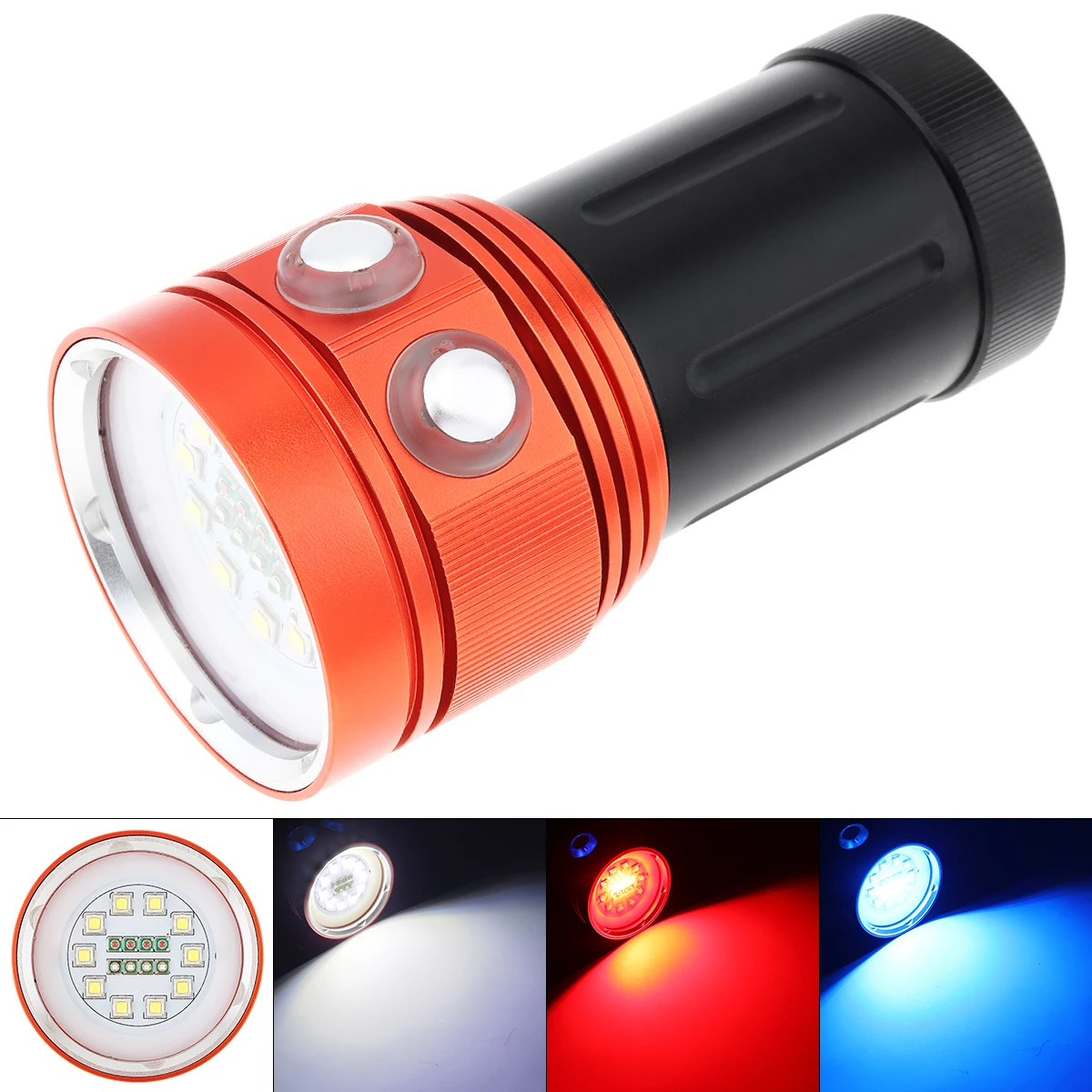 Professional LED Diving Flashlight Torch Powerful 120W 8000LM Underwater 100m Waterproof Diving Photography Video Fill Light