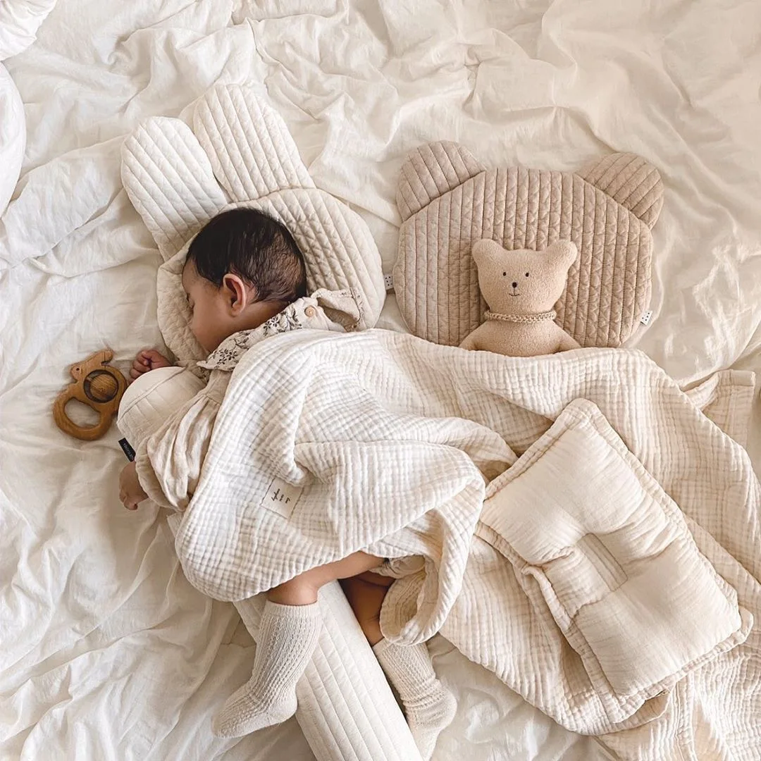 

Nordic Breathable Cotton Rabbit Bear Baby Shaping Pillow Newborn Baby Nursing Pillows Kids Room Decoration