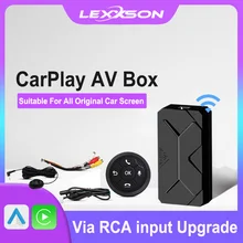 LEXXSON Universal Wireless Apple CarPlay AV Box Original Car Screen Upgrade Via RCA Input Plug and Play Android Auto Mirror Link