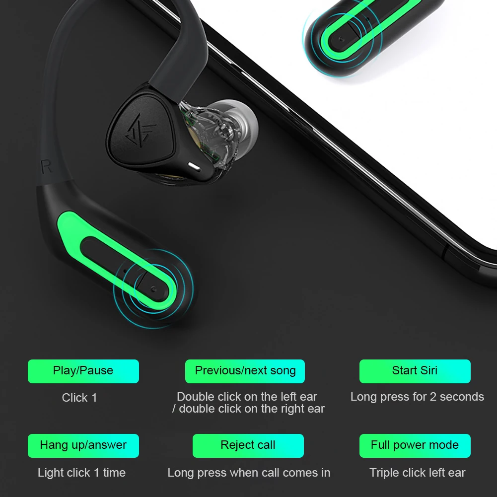 2 шт. AZ10 Bluetooth-совместимый крючок для наушников Hi-Fi беспроводной разъем гарнитуры +