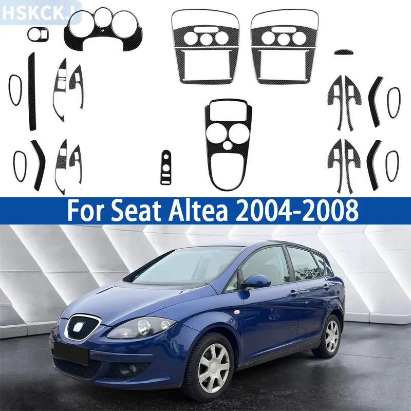Декоративные наклейки из карбона для интерьера Seat Altea 2004-2008. Центральная панель CD-плеера для автомобиля. Накладка на центральную консоль для рычага переключения передач. (art.: 3920d7efdaeed) - 3920d7efdaeed