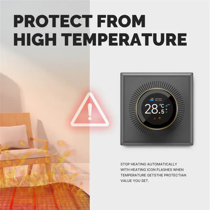 Умная ручка Tuya Wi-Fi регулятор температуры цифровой дисплей электрический