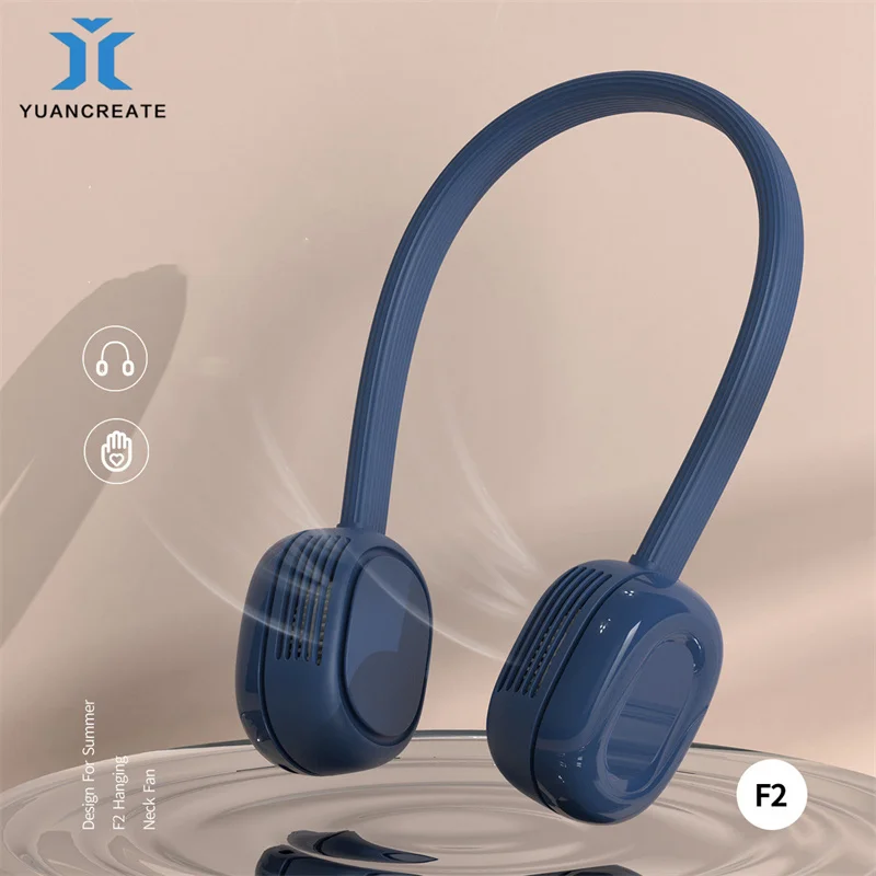 

Portable Mini Neck Fan for women Bladeless Fan Rechargeable Leafless Hanging Fans Air Cooler Cooling Wearable Neckband Fans