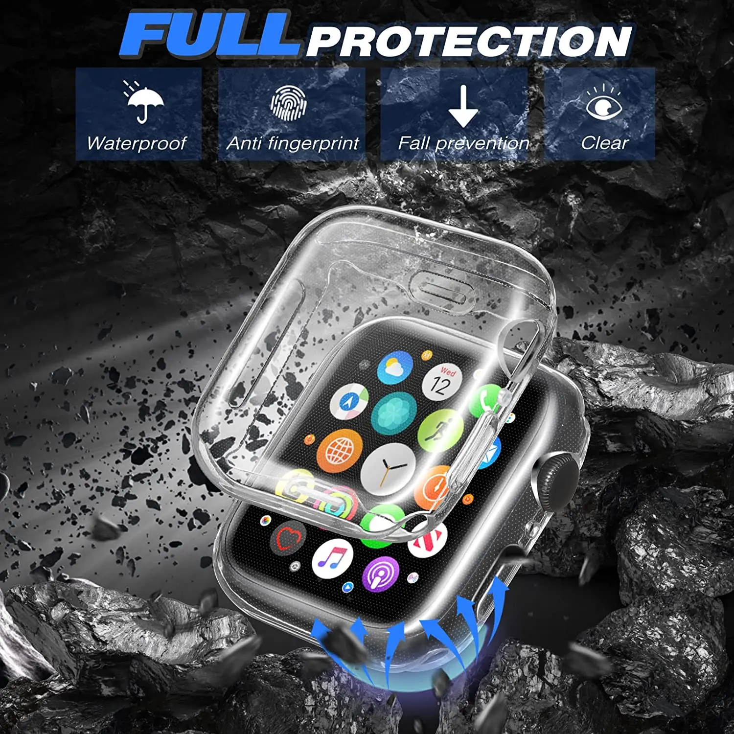 Тонкий прозрачный чехол для Apple Watch 