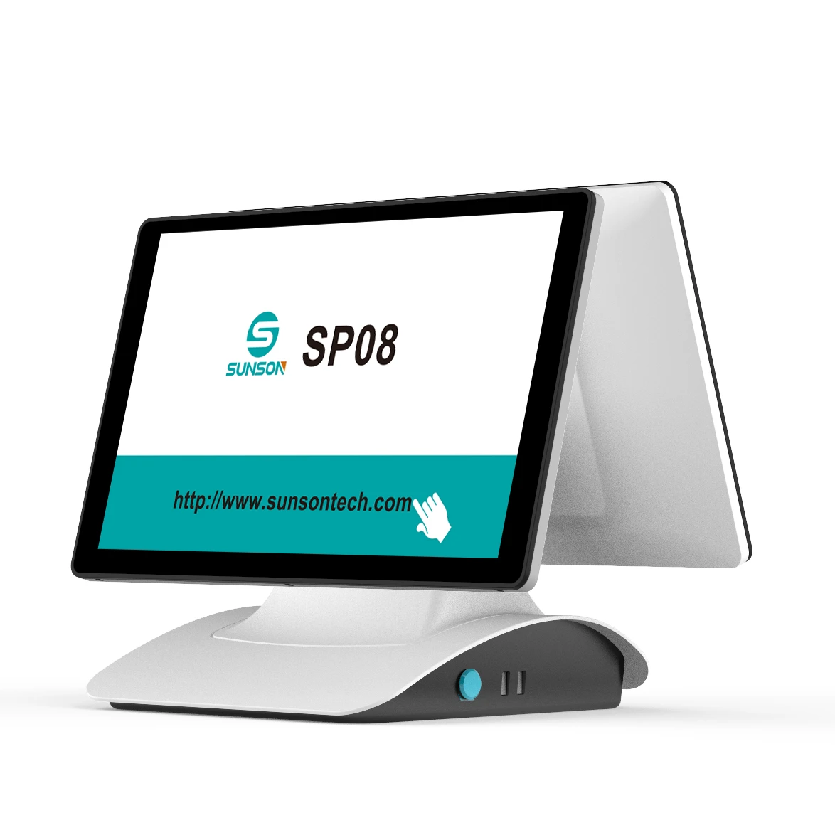 Умный настольный 15-дюймовый сенсорный двойной экран android pos-система программное