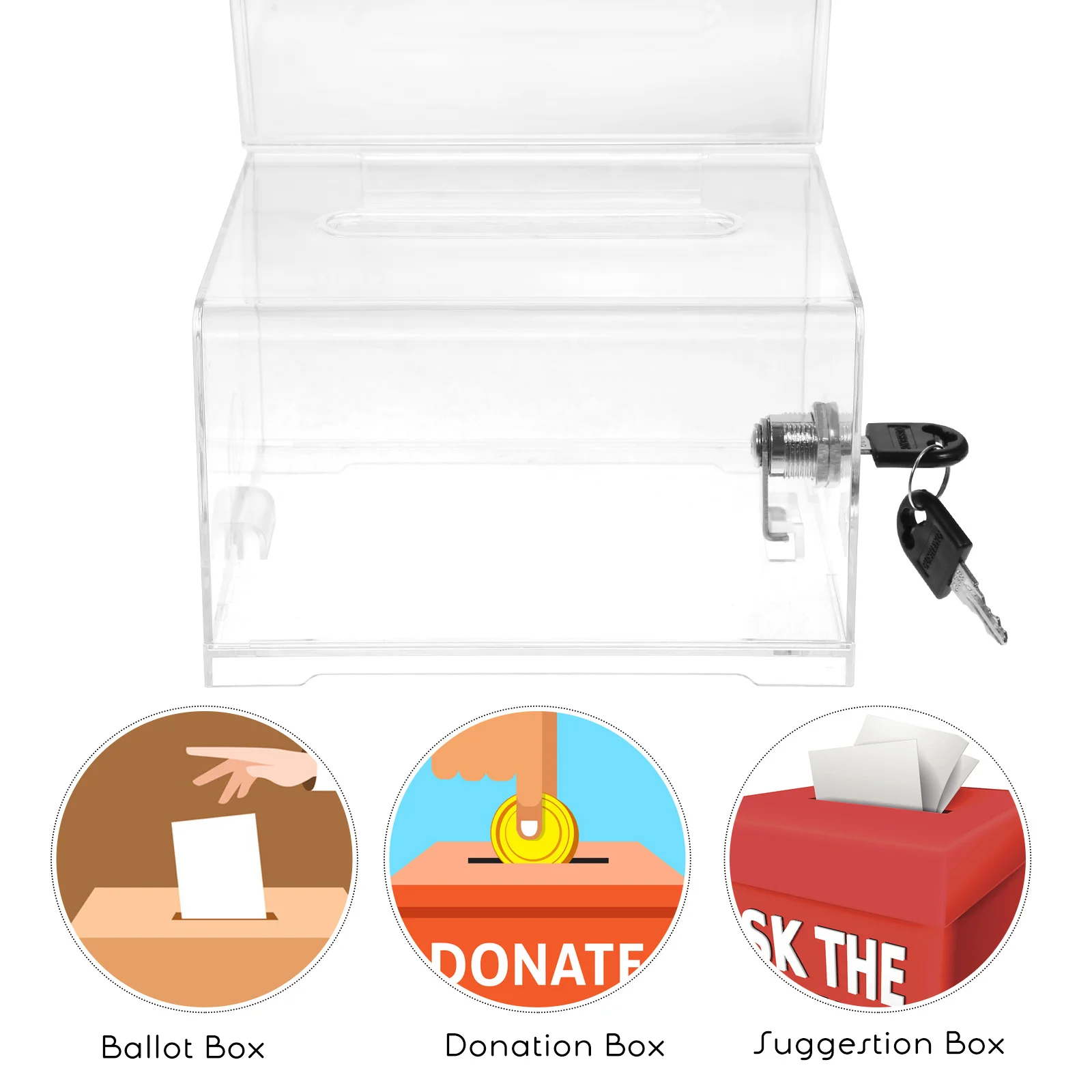 

Ballot Box Office Mailboxeses Trading Card Case Donation Holder Business Ps Office