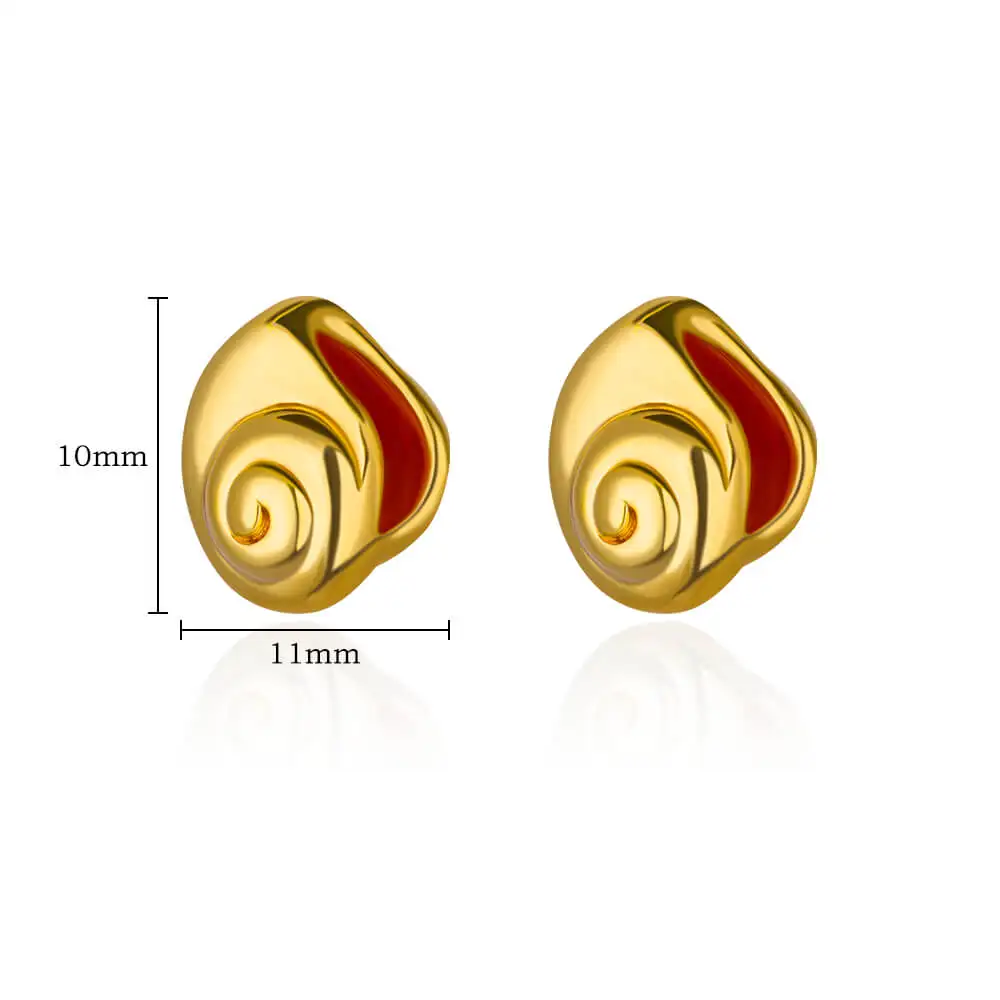 Минималистичные крошечные серьги-гвоздики в виде улитки и ракушки для женщин