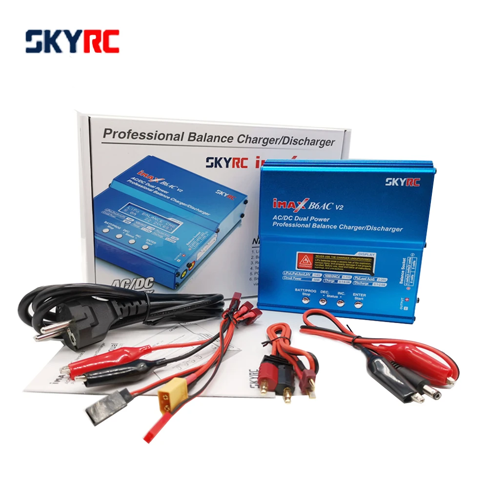 Балансирующее зарядное устройство Skyrc iMAX B6AC V2 6 А с ЖК-дисплеем функцией разрядки