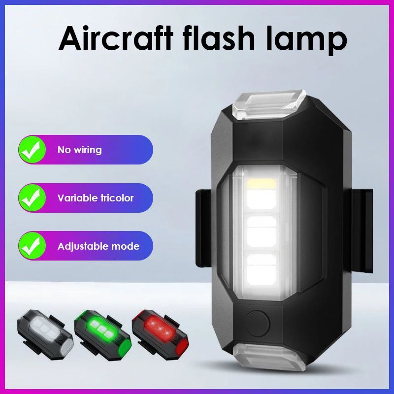 

Motorcycle Drone LED Flashing Warning UAV Light Night Flight Strobe Lights Aircraft Lights Remote Night Flight Signal Lamp