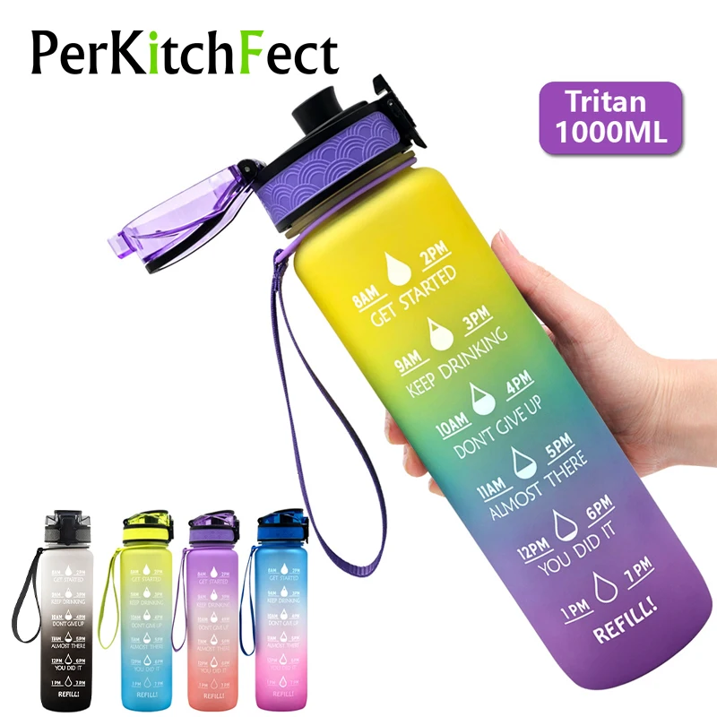 

1L Water Bottle Sport Cup BPA Free Tritan Outdoor Travel Portable Leakproof Drinkware GYM Jug Drink Bottles Camping Supplies